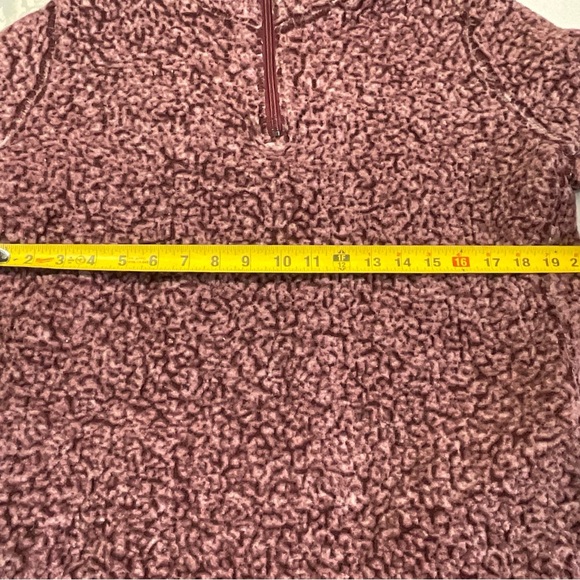 Original Weatherproof Vintage Women's Size Large Sherpa Fleece 1/4 Zip Purple - Picture 7 of 9